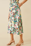 Floral Print Smocked Bust Midi Dress