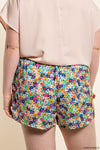 Floral Print Shorts (Plus Size)