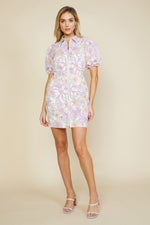 Floral Zip Front Shirt Dress
