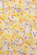 Front Slit Floral Print  Midi Skirt