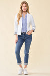 Stripe Lined Blazer (Off White)