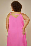 Sleeveless Pleated Maxi Dress (Plus Size)