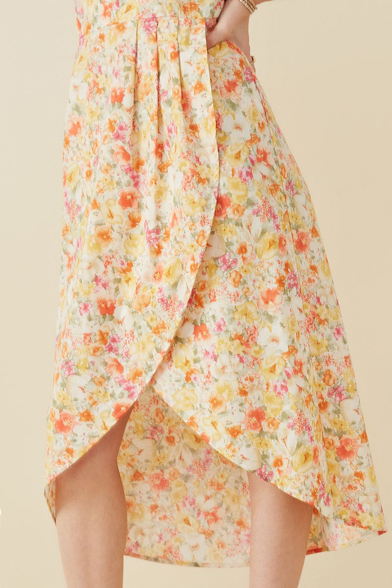 Tulip Hem Floral Print Dress