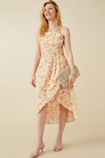 Tulip Hem Floral Print Dress