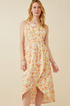 Tulip Hem Floral Print Dress