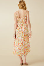 Tulip Hem Floral Print Dress