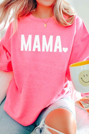 "Mama" Graphic Sweatshirt (Hot Pink)