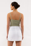 Scallop Detail Cami (Olive)