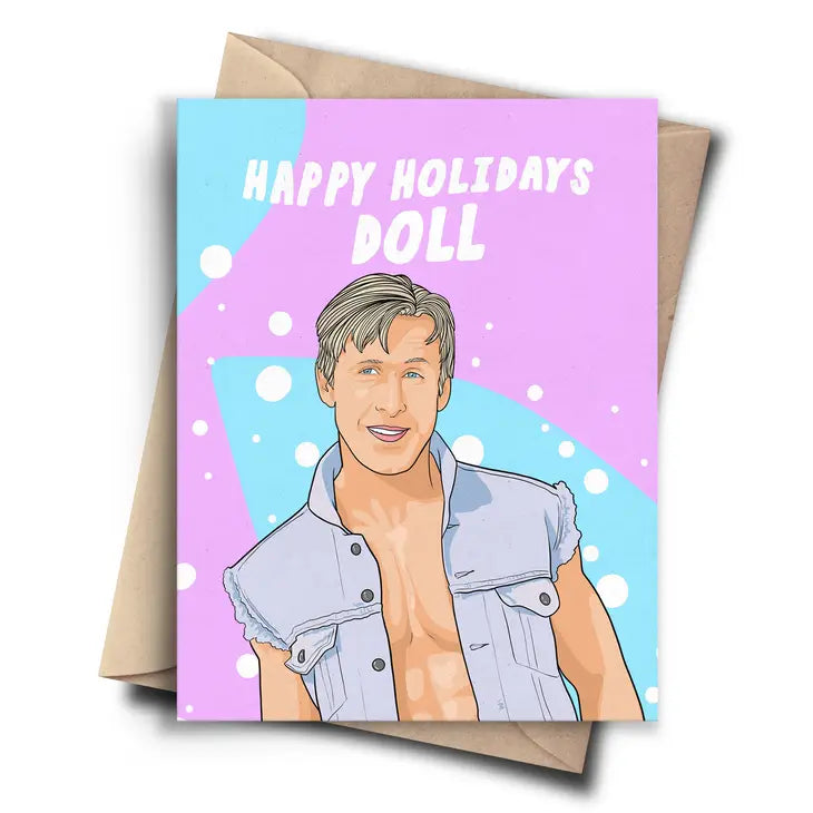 "Happy Holidays Doll" Barbie/Ken Holiday Card