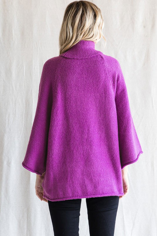 3/4 Dolman Sleeve Turtleneck