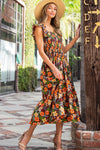 Ruffle Sleeve Smocked Top Maxi Dress