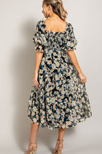 Smocked Top Short Sleeve Maxi Dress