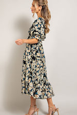 Smocked Top Short Sleeve Maxi Dress