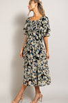 Smocked Top Short Sleeve Maxi Dress