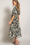 Smocked Top Short Sleeve Maxi Dress