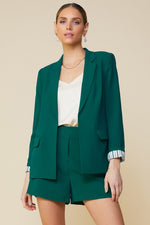 Long Sleeve Welt Pocket Blazer (Gemstone Green)
