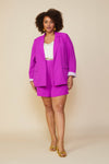 Scarlett Welt Pocket Blazer (Plus Size - Orchid)
