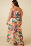 Bold Floral High-Lo Maxi Dress (Plus Size)