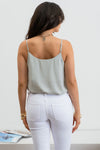 V-Neck Speckled Cami (Light Sage)