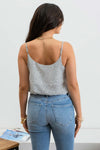 V-Neck Speckled Cami (White)