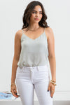 V-Neck Speckled Cami (Light Sage)