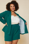 Scarlett Welt Pocket Blazer (Plus Size - Gemstone Green)