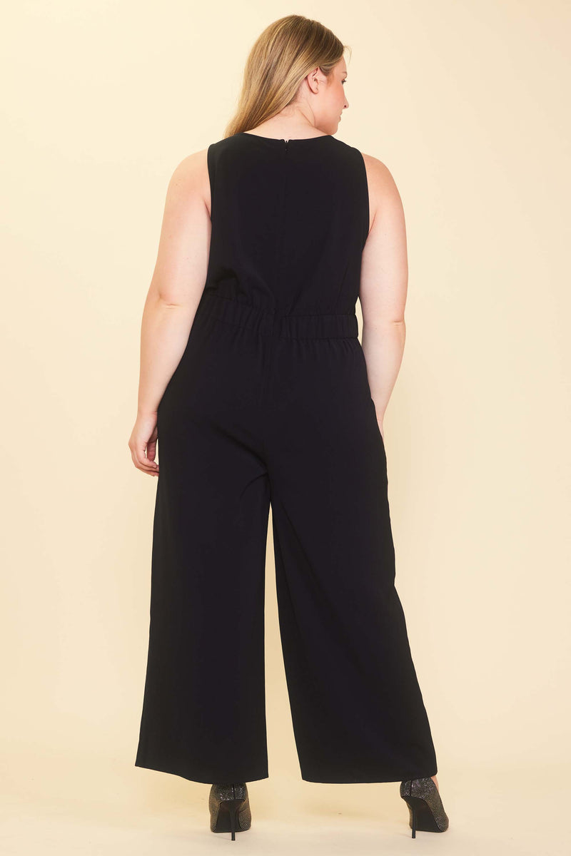 Cowl Neck Jumpsuit (Plus Size)