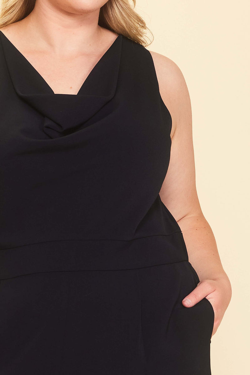 Cowl Neck Jumpsuit (Plus Size)
