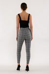 High Waist Plaid Skinny Pants