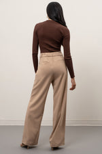 Wide Leg Trousers (Khaki)
