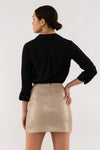 Front Pocket Collared Blouse (Black)