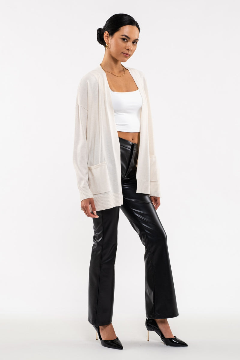 Long Sleeve Open Cardigan (Oatmeal)