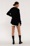 Long Sleeve Open Cardigan (Black)