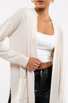 Long Sleeve Open Cardigan (Oatmeal)