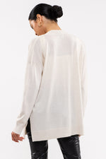 Long Sleeve Open Cardigan (Oatmeal)