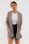 Long Sleeve Open Cardigan (Cocoa)