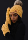 Mustard Knit Pom Hat
