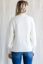 Flower Textured Knit Pullover