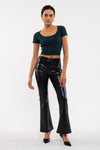 Scallop Edge Knit Top (Hunter Green)
