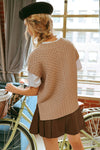 Contrast Knit Sweater Vest