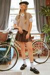 Contrast Knit Sweater Vest