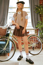 Contrast Knit Sweater Vest