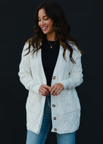 White Button Up Cardigan