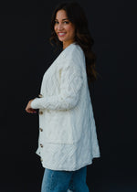 White Button Up Cardigan
