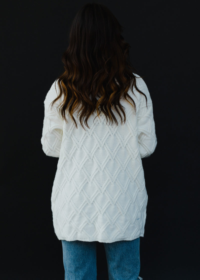 White Button Up Cardigan