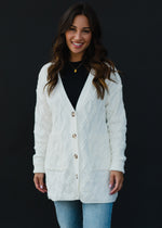 White Button Up Cardigan
