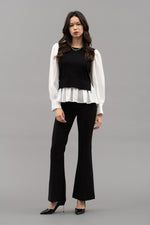 Layered Round Neck Sweater Vest