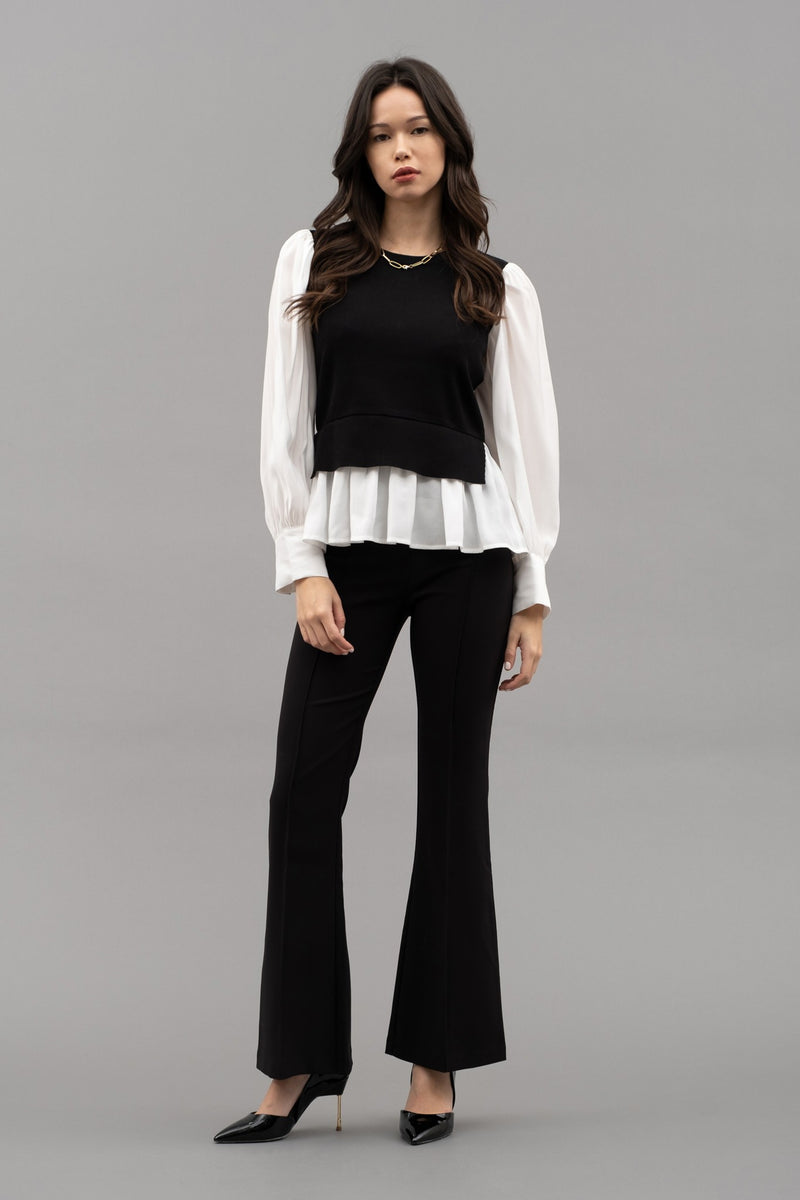 Layered Round Neck Sweater Vest