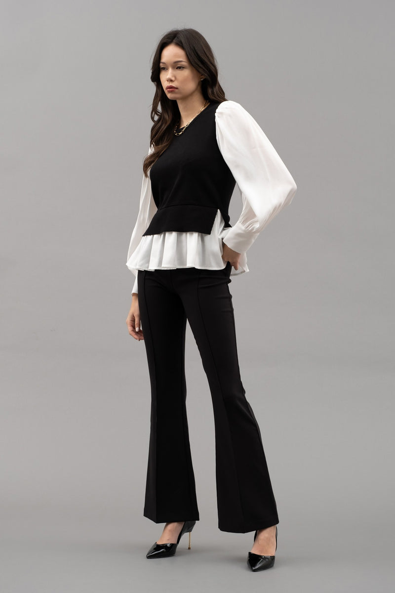 Layered Round Neck Sweater Vest