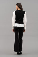 Layered Round Neck Sweater Vest